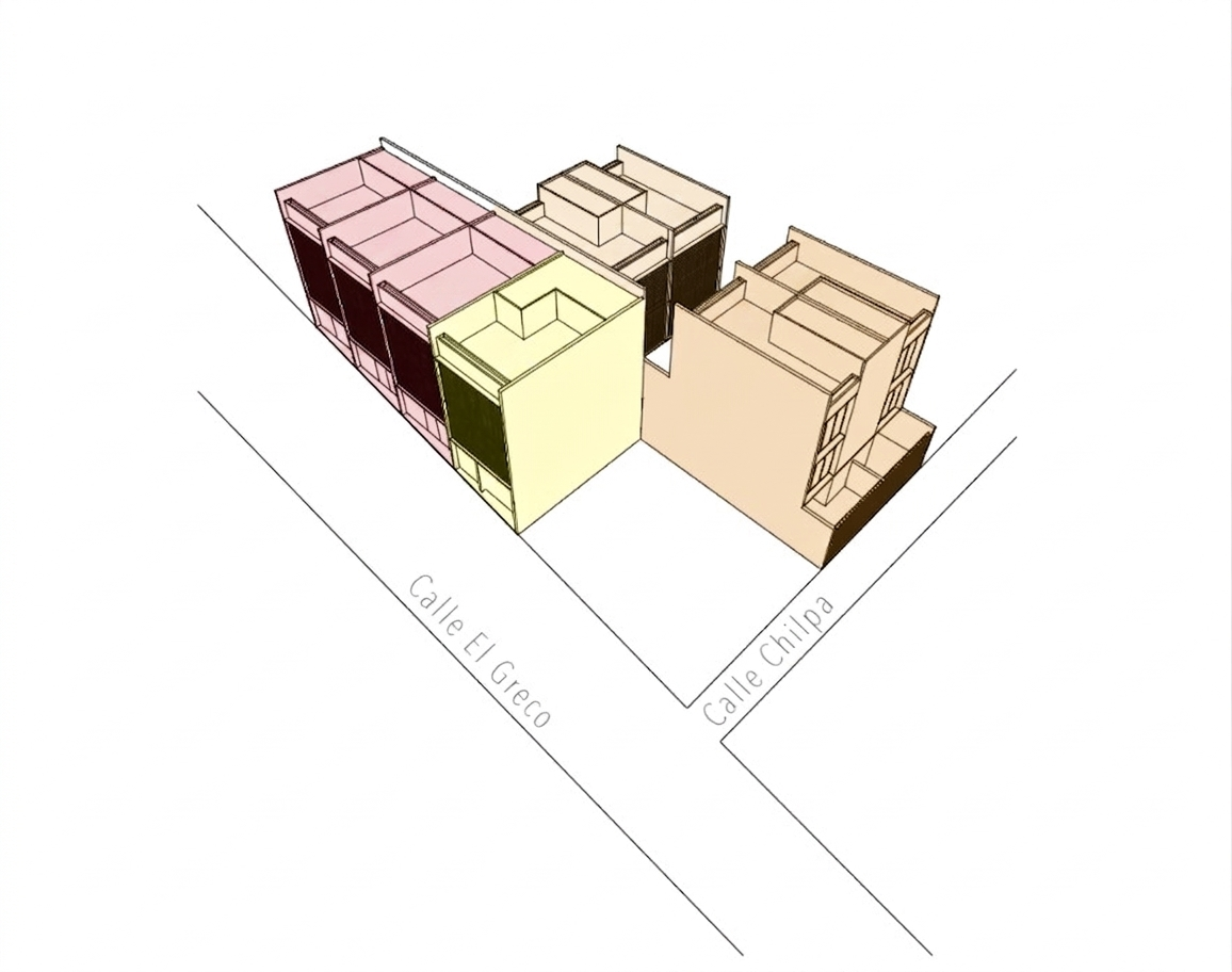 Configuración del conjunto — 8 casas entre Calle El Greco y Calle Chilpa